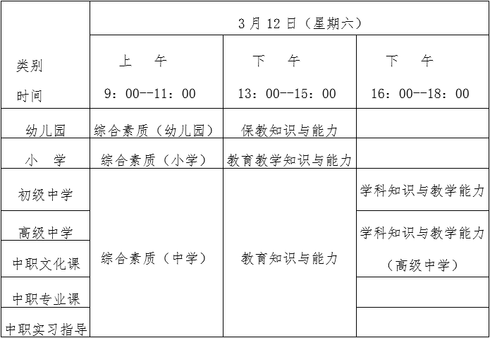2022上半年云南中小学教师资格证考试笔试公告