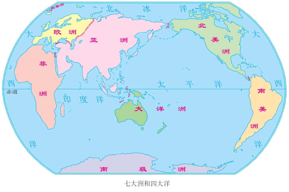 世界七大洲分界线地图图片